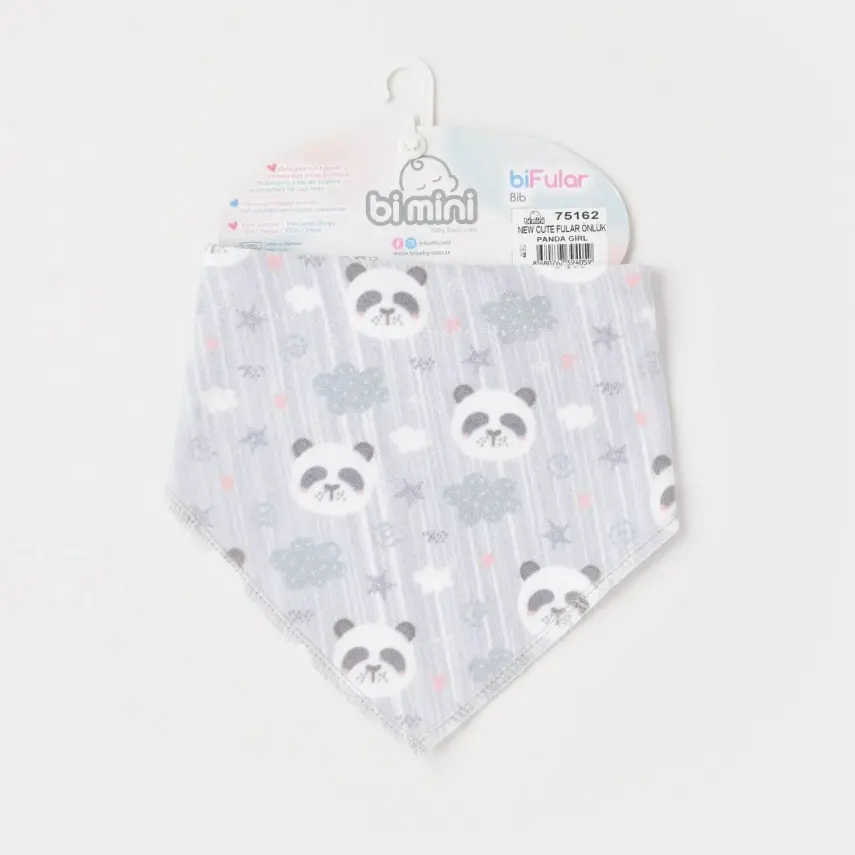 Bibaby Unisex Fular Önlük Bimini New Cute Panda Girl - 4