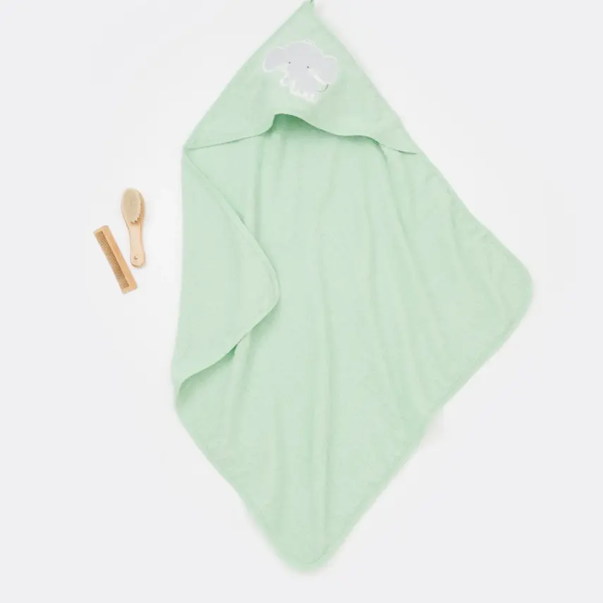 Bibaby Unisex Havlu Mini Elephant Yeşil - 3