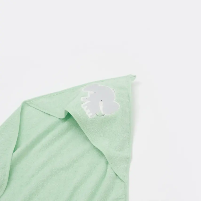 Bibaby Unisex Havlu Mini Elephant Yeşil - 5