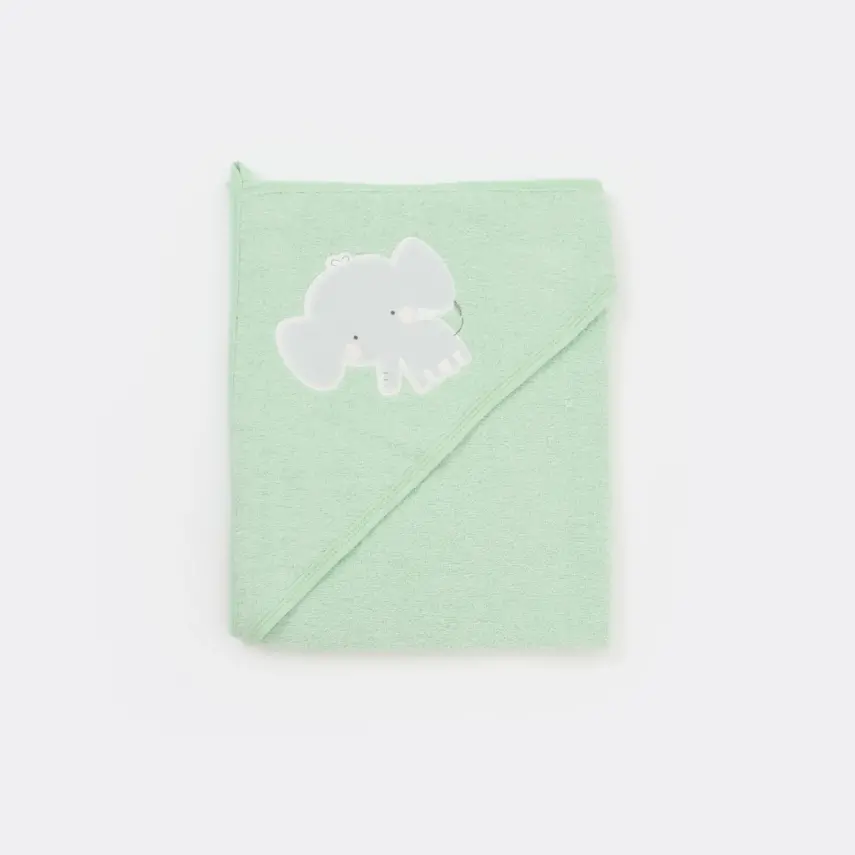 Bibaby Unisex Havlu Mini Elephant Yeşil - 1