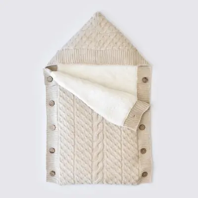 Bibaby Unisex Kundak Zincir Triko Bej - 3