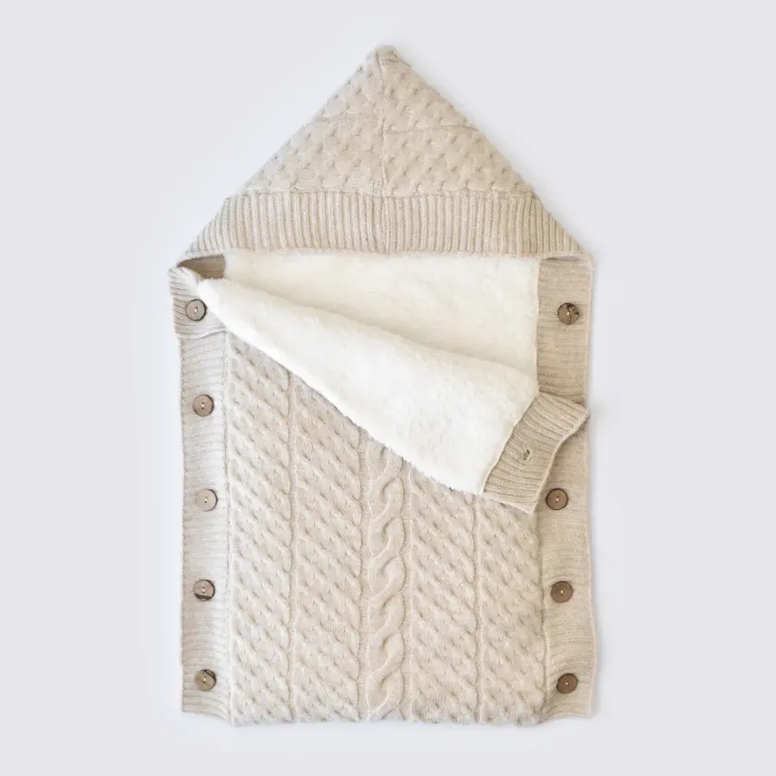 Bibaby Unisex Kundak Zincir Triko Bej - 3