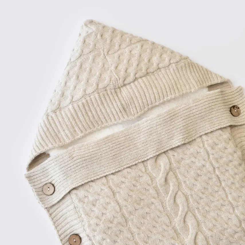 Bibaby Unisex Kundak Zincir Triko Bej - 7