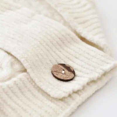 Bibaby Unisex Kundak Zincir Triko Ekru - 5