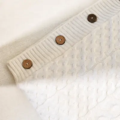 Bibaby Unisex Kundak Zincir Triko Ekru - 7