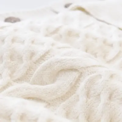 Bibaby Unisex Kundak Zincir Triko Ekru - 11