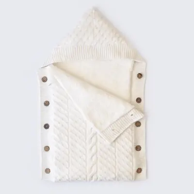 Bibaby Unisex Kundak Zincir Triko Ekru - 3