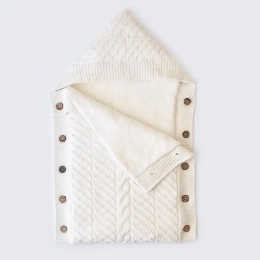 Bibaby Unisex Kundak Zincir Triko Ekru - 3