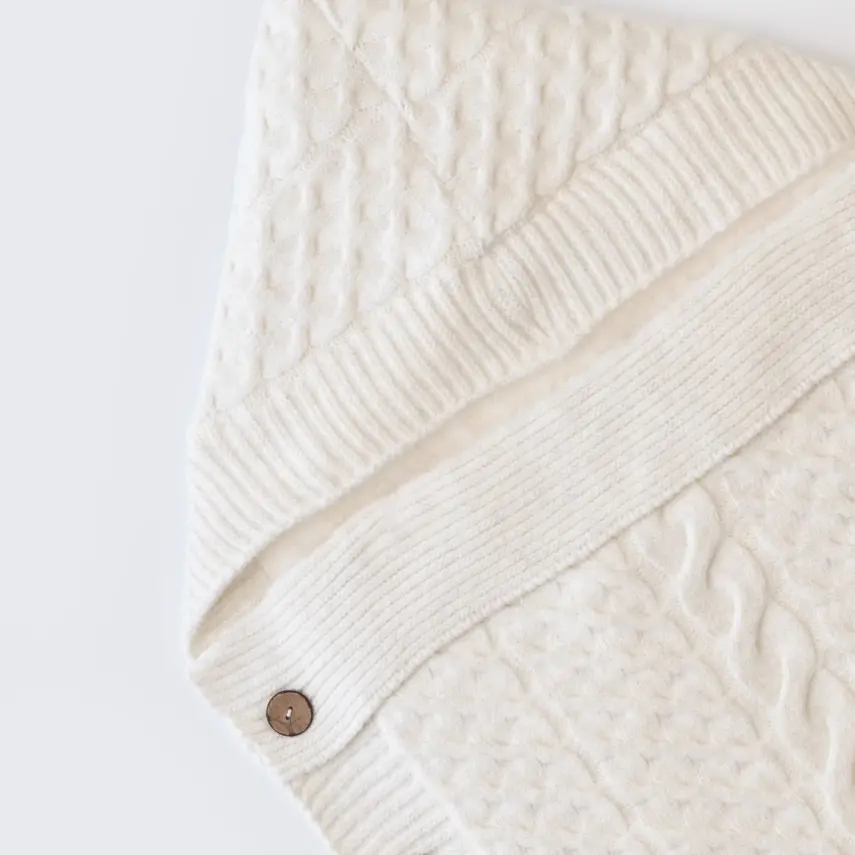 Bibaby Unisex Kundak Zincir Triko Ekru - 8