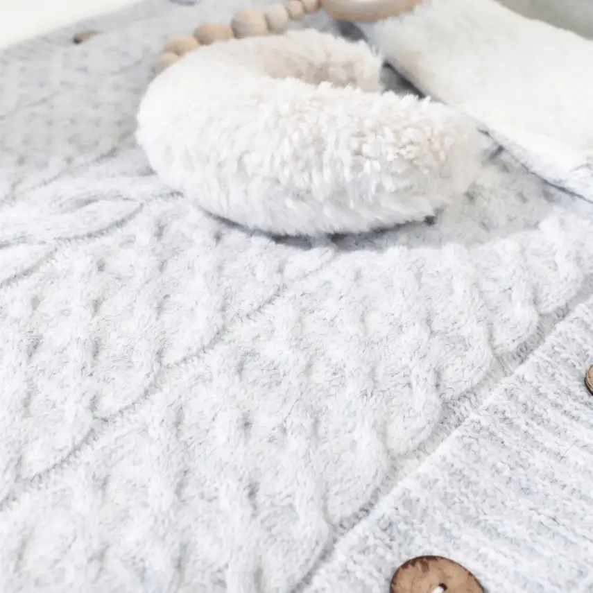 Bibaby Unisex Kundak Zincir Triko Gri - 8