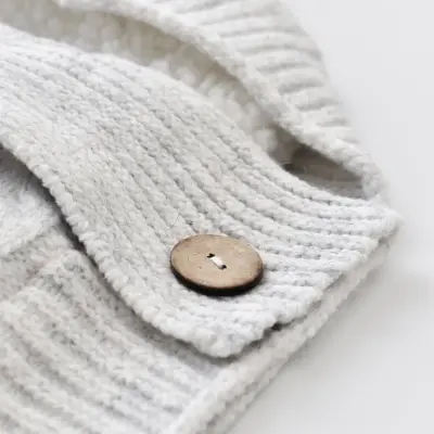 Bibaby Unisex Kundak Zincir Triko Gri - 5