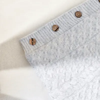 Bibaby Unisex Kundak Zincir Triko Gri - 10