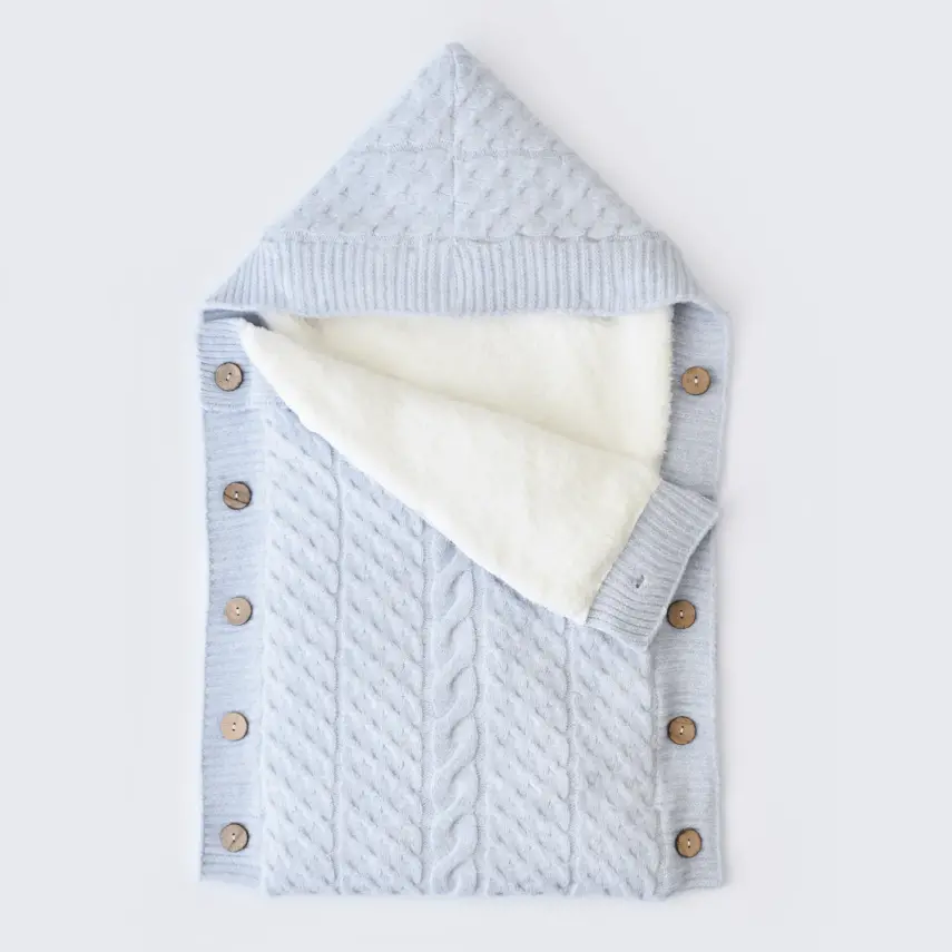 Bibaby Unisex Kundak Zincir Triko Mavi - 8