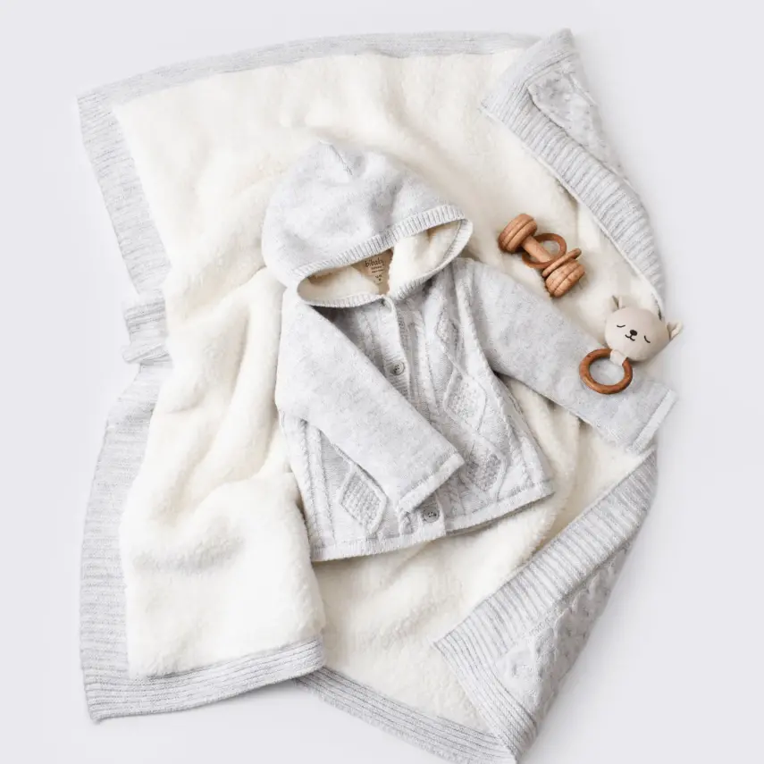 Bibaby Unisex Kundak Zincir Triko Mavi - 10