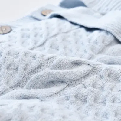 Bibaby Unisex Kundak Zincir Triko Mavi - 4