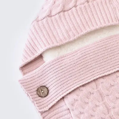 Bibaby Unisex Kundak Zincir Triko Pembe - 4