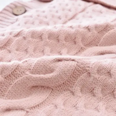 Bibaby Unisex Kundak Zincir Triko Pembe - 7