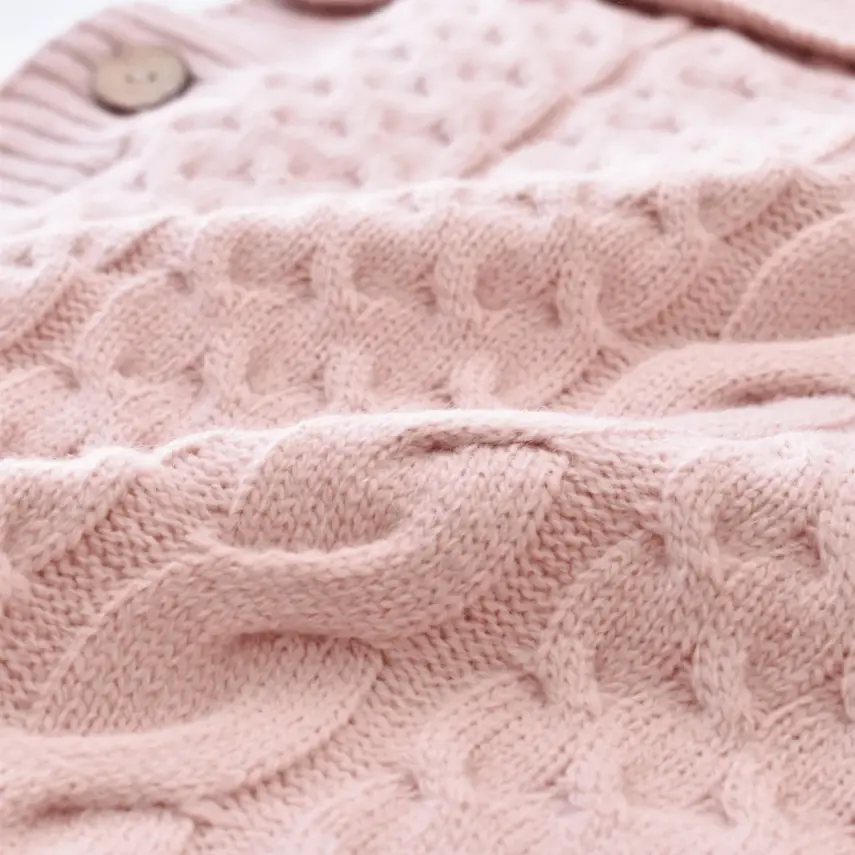 Bibaby Unisex Kundak Zincir Triko Pembe - 7