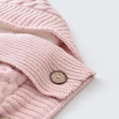 Bibaby Unisex Kundak Zincir Triko Pembe - 8
