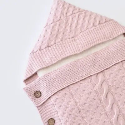 Bibaby Unisex Kundak Zincir Triko Pembe - 9