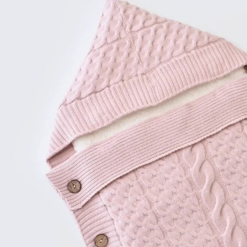 Bibaby Unisex Kundak Zincir Triko Pembe - 9