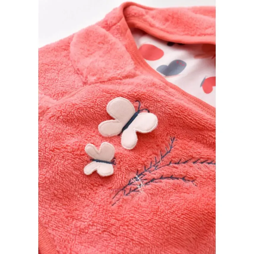 Bibaby Unisex Organik Bel Destekli Kundak Wild Flowers Coral - 4