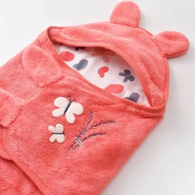 Bibaby Unisex Organik Bel Destekli Kundak Wild Flowers Coral - 5