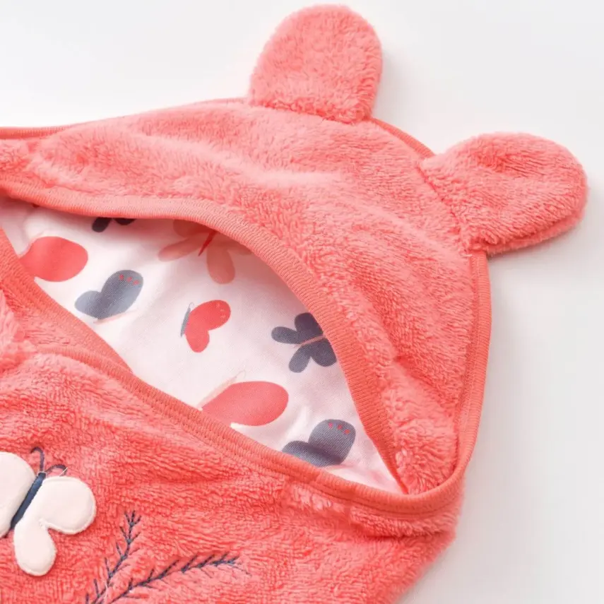 Bibaby Unisex Organik Bel Destekli Kundak Wild Flowers Coral - 7