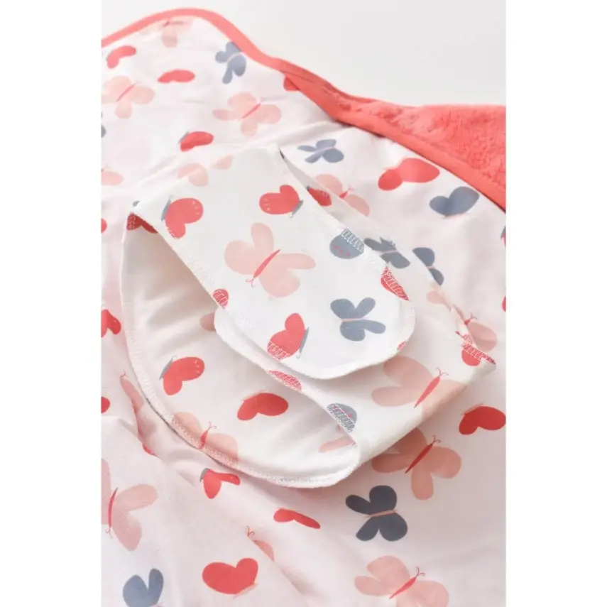 Bibaby Unisex Organik Bel Destekli Kundak Wild Flowers Coral - 3