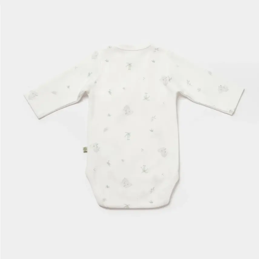Bibaby Unisex Organik Body Kruvaze Koala Jungle Gri - 2
