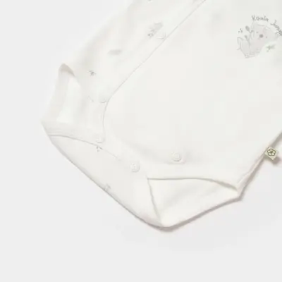 Bibaby Unisex Organik Body Kruvaze Koala Jungle Gri - 4