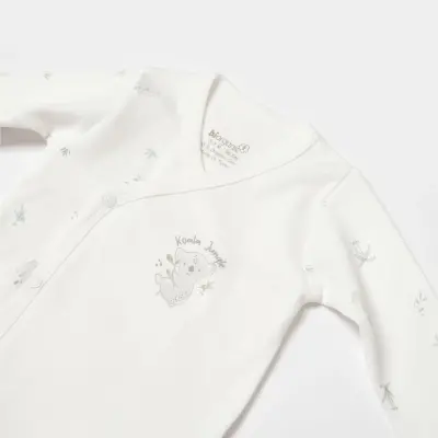 Bibaby Unisex Organik Body Kruvaze Koala Jungle Gri - 3