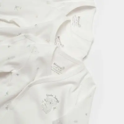 Bibaby Unisex Organik Body Kruvaze Zıbın Koala Jungle Pembe - 4