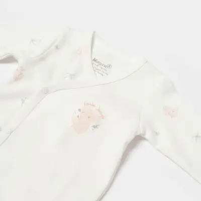 Bibaby Unisex Organik Body Kruvaze Zıbın Koala Jungle Pembe - 2