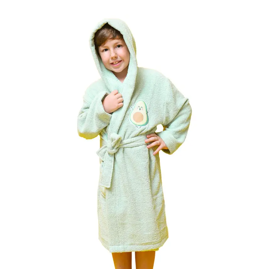 Bibaby Unisex Organik Bornoz Avokado Yeşil - 1