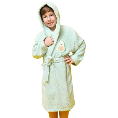 Bibaby Unisex Organik Bornoz Avokado Yeşil 