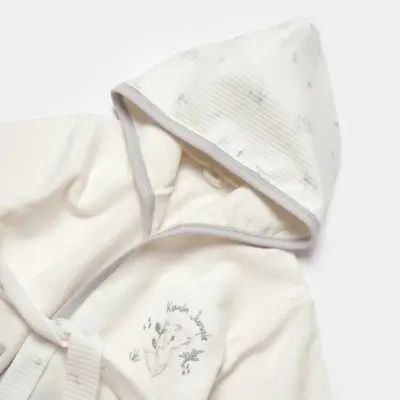 Bibaby Unisex Organik Bornoz Takımı Koala Jungle Gri - 7