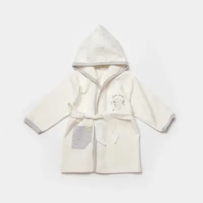 Bibaby Unisex Organik Bornoz Takımı Koala Jungle Gri - 4