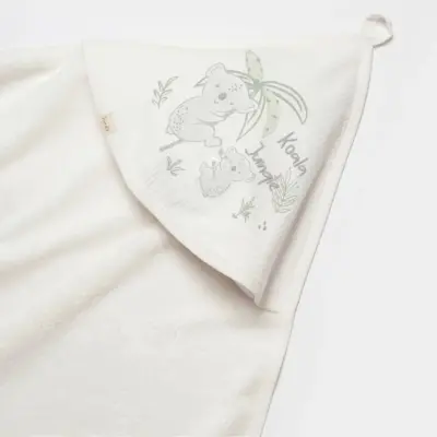 Bibaby Unisex Organik Bornoz Takımı Koala Jungle Gri - 6