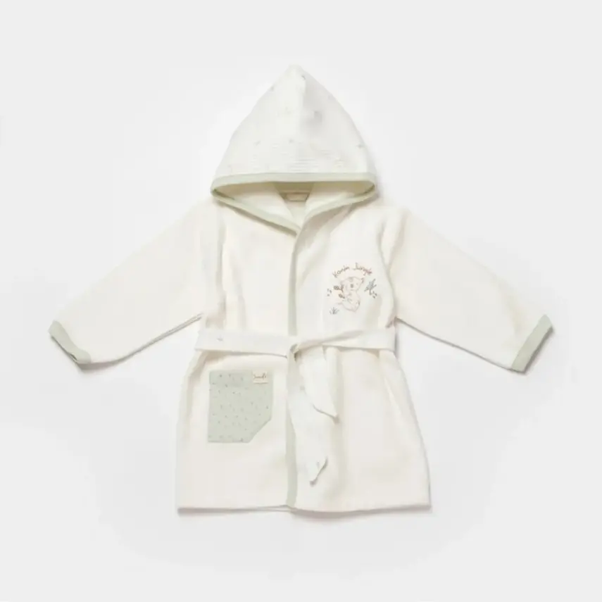 Bibaby Unisex Organik Bornoz Takımı Koala Jungle Mint - 4