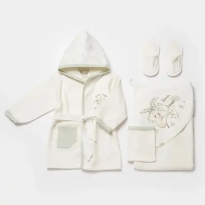 Bibaby Unisex Organik Bornoz Takımı Koala Jungle Mint