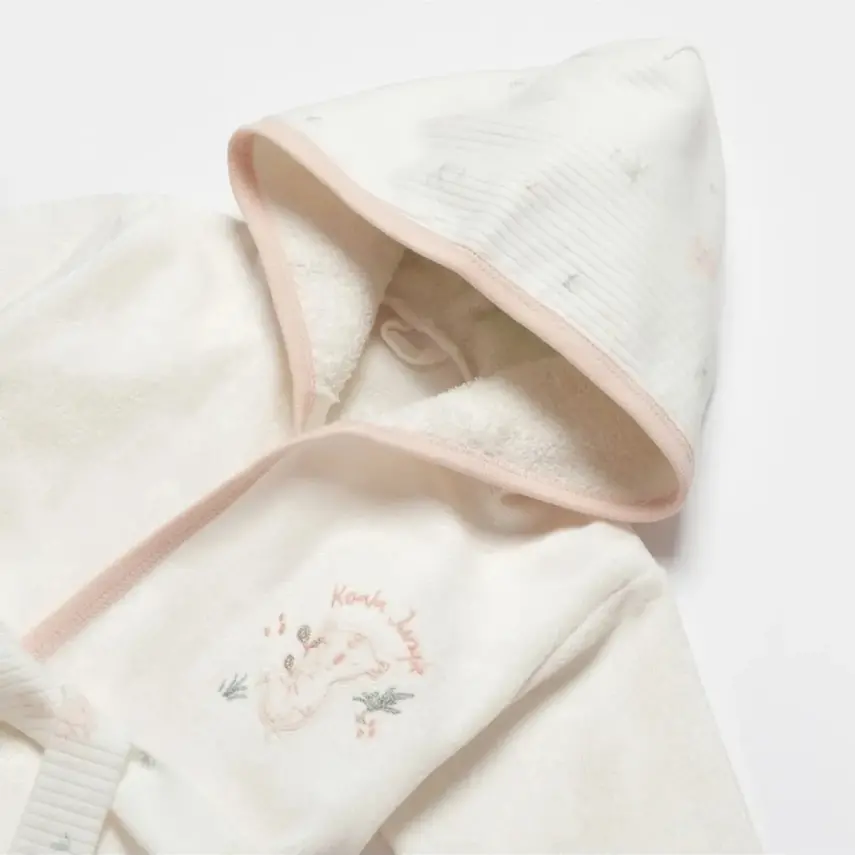 Bibaby Unisex Organik Bornoz Takımı Koala Jungle Pembe - 5