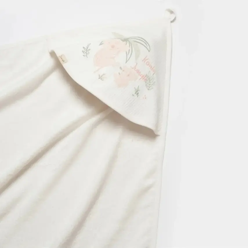 Bibaby Unisex Organik Bornoz Takımı Koala Jungle Pembe - 6