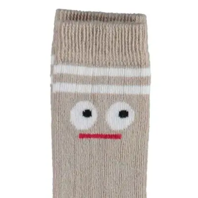 Bibaby Unisex Organik Çorap Dizaltı Animals Kahverengi - 4