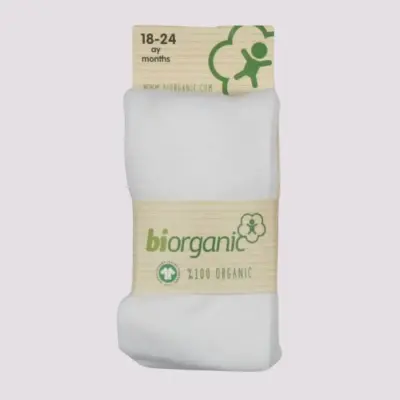 Bibaby Unisex Organik Çorap Külotlu Basic Beyaz