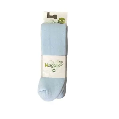 Bibaby Unisex Organik Çorap Külotlu Basic Havlu Mavi 