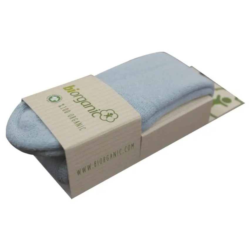 Bibaby Unisex Organik Çorap Külotlu Havlu Basic Mavi - 4