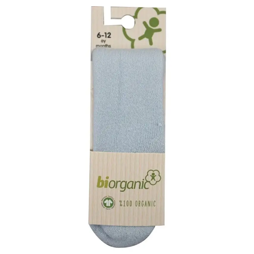Bibaby Unisex Organik Çorap Külotlu Havlu Basic Mavi - 1