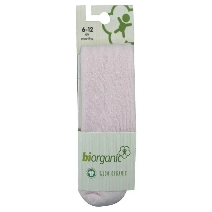 Bibaby Unisex Organik Çorap Külotlu Havlu Basic Pembe - 1