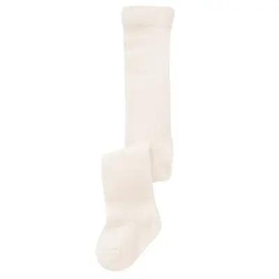 Bibaby Unisex Organik Çorap Külotlu Klasik Düz Ekru